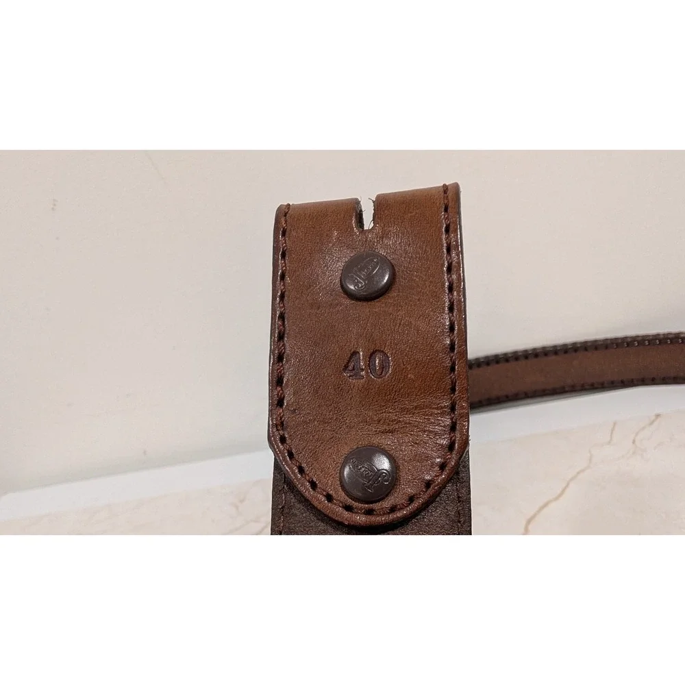 Justin Mens Brown Leather Western Belt Braided Edge 940BD Size 40